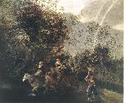 SIBERECHTS, Jan Crossing a Creek er Spain oil painting reproduction